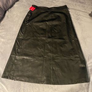 Spanx Leather-Like Midi Skirt